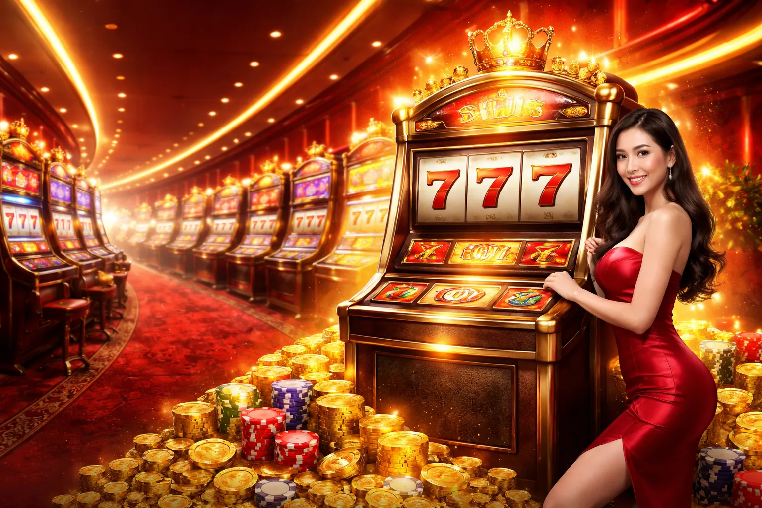 Trò chơi Slot FU88 với các máy đánh bạc và biểu tượng may mắn